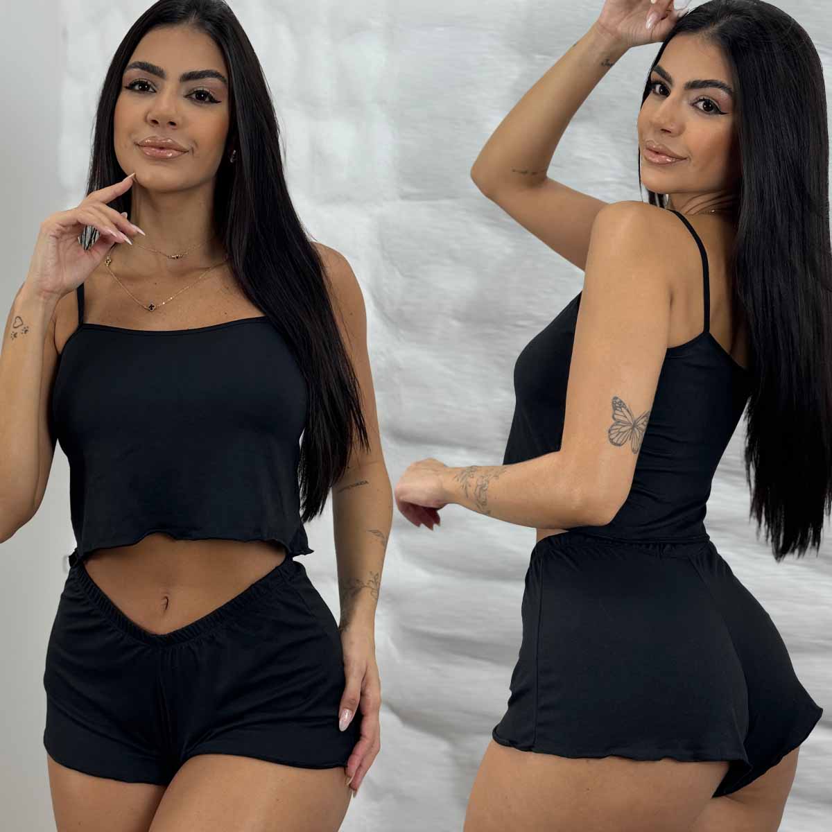 Short Doll Cropped Suede Liso