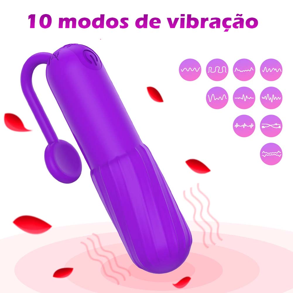 Vibrador Bullet Estimulador clitórico Recarregável USB - Imagem 2