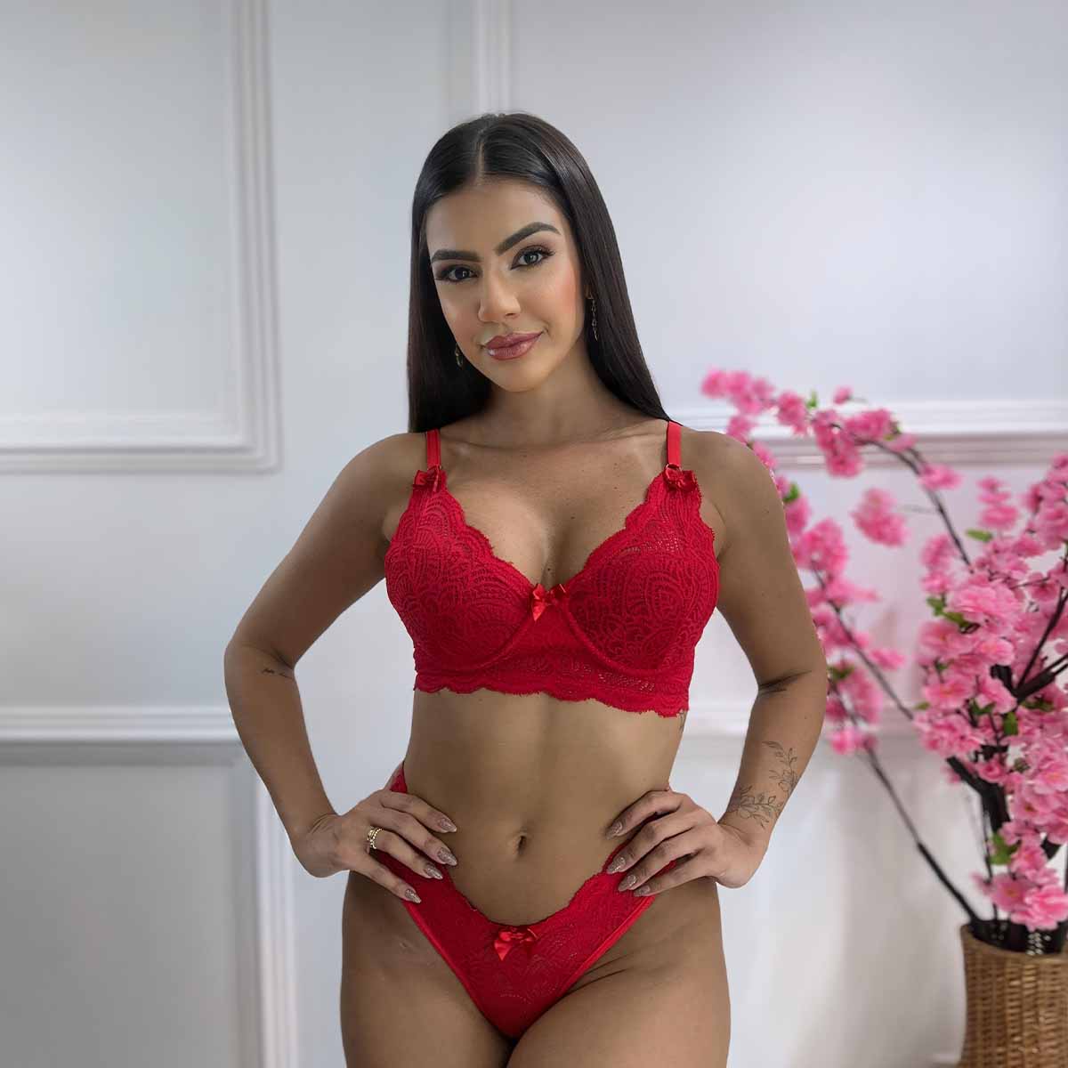 Conjunto Lingerie Renda Daniele - Imagem 4