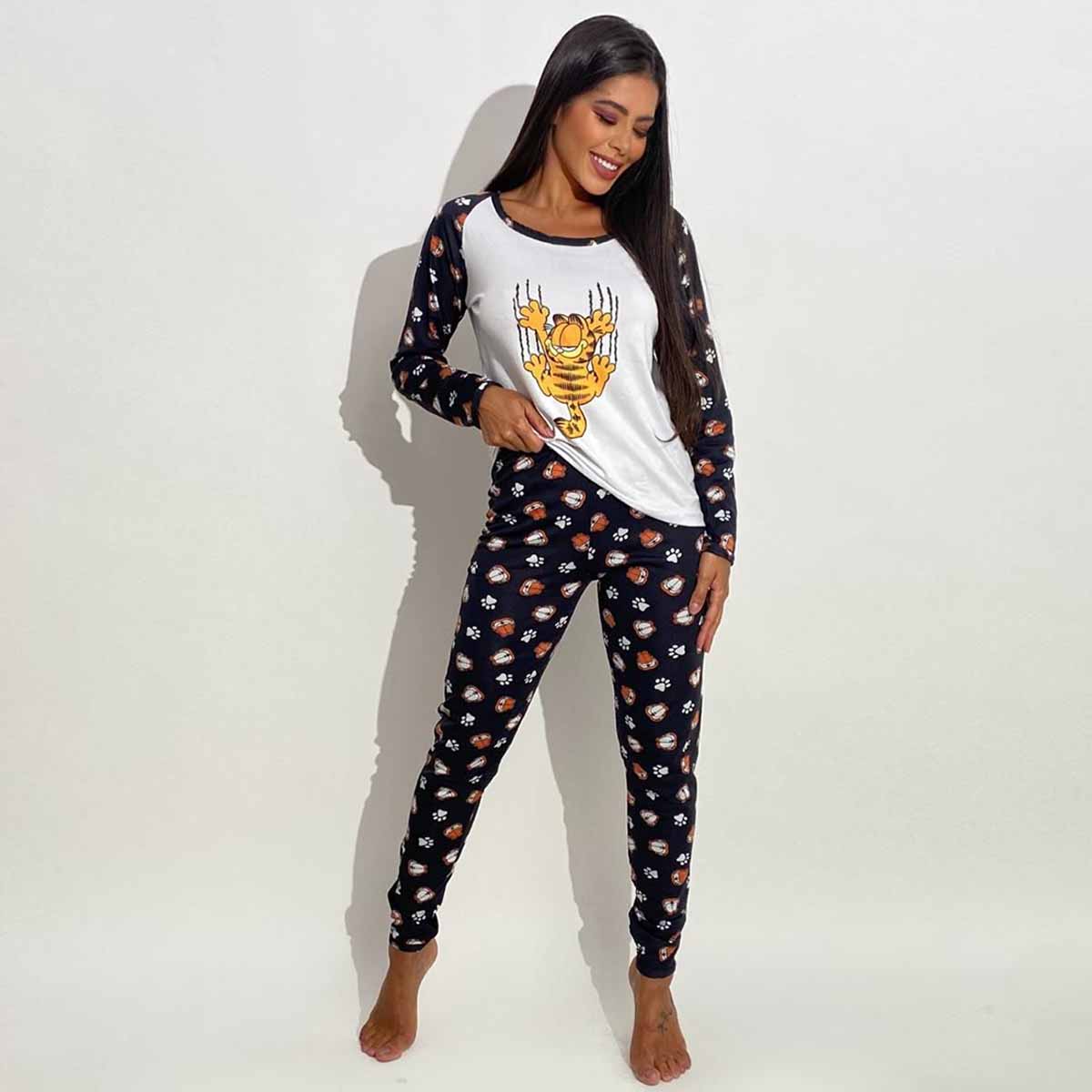 Pijama de Inverno Suede Estampado Personagens - Imagem 5