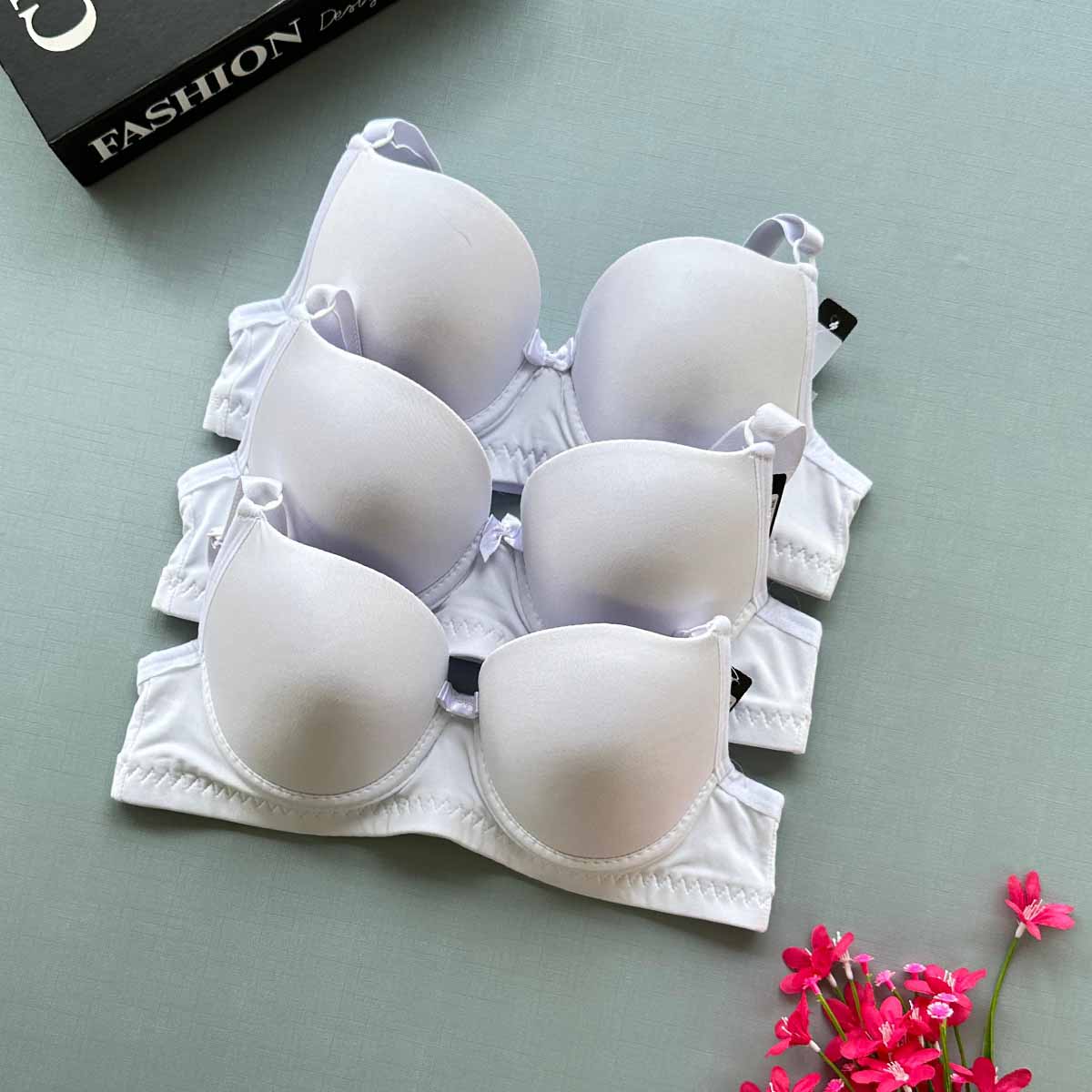 Kit 3 Sutiãs Básico Liso Alça Reforçada - Imagem 9