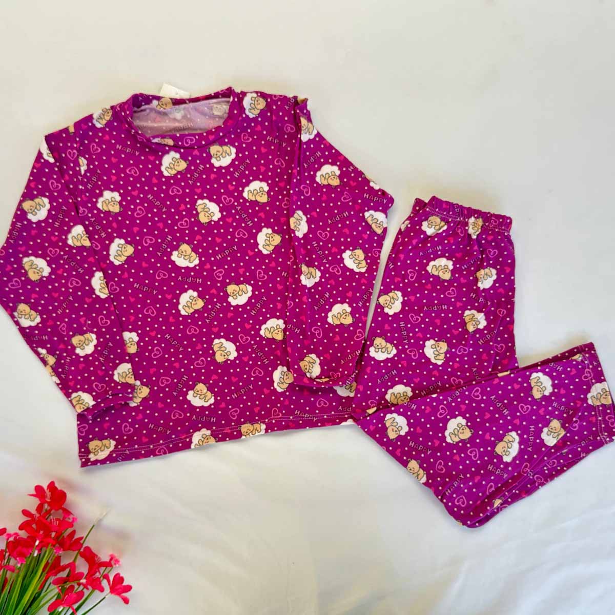 Pijama Inverno Infantil Suede Estampado Menina