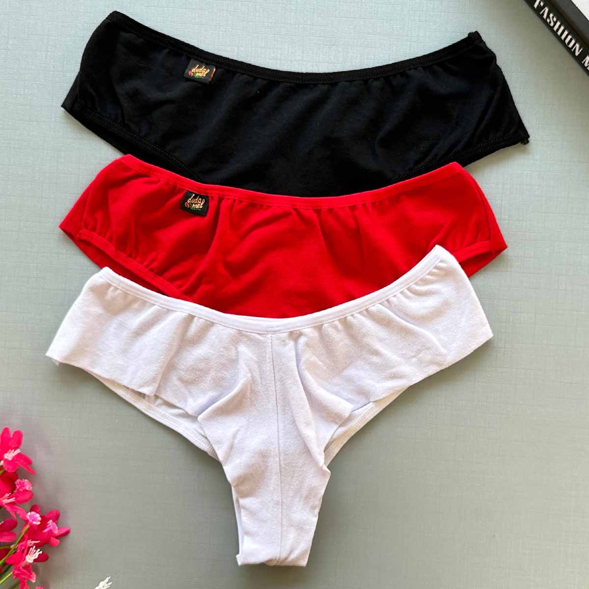 Calcinha Fio Duplo Cotton Algodão Ref 073