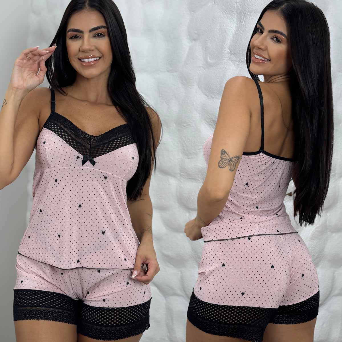 Baby Doll Liganete Estampado Ref 018 - Imagem 2