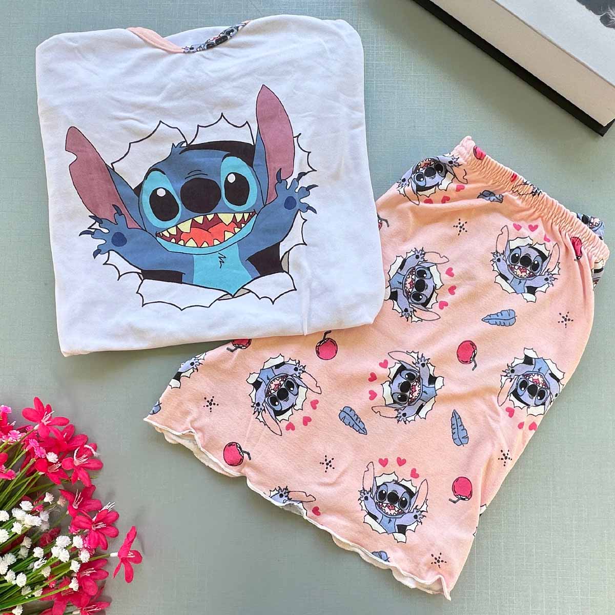 Pijama Baby Doll Camiseta Feminino Magali - Imagem 6