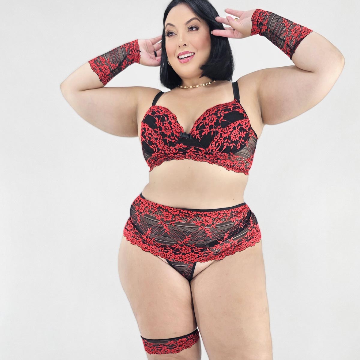 Conjunto Lingerie Plus Size Scarlet - Imagem 3